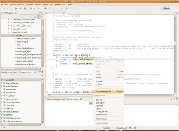 Eclipse PHP IDE vor Aufruf der PHP Manual Funktion, die das Nachlesen der API auf php.net ermöglicht. Eclipse PHP IDE vor Aufruf der PHP Manual Funktion, die das Nachlesen der API auf php.net ermöglicht.