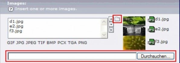 In der Standardkonfiguration lassen sich Bilder über den Element Browser oder per direktem Upload hinzufügen. In der Standardkonfiguration lassen sich Bilder über den Element Browser oder per direktem Upload hinzufügen.