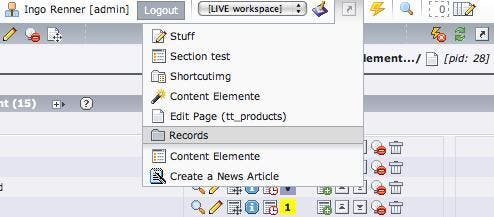 Die neue Toolbar am oberen Rand des Backends vereinfacht den Zugriff auf wichtige und häufig genutzte TYPO3-Funktionen. Die neue Toolbar am oberen Rand des Backends vereinfacht den Zugriff auf wichtige und häufig genutzte TYPO3-Funktionen.