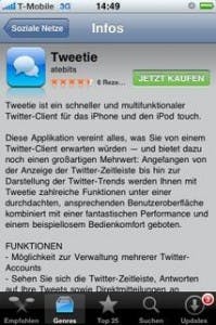 Apples Appstore läuft als native Applikation auf dem iPhone und ermöglicht einen Einkauf mit wenigen Klicks. Apples Appstore läuft als native Applikation auf dem iPhone und ermöglicht einen Einkauf mit wenigen Klicks.