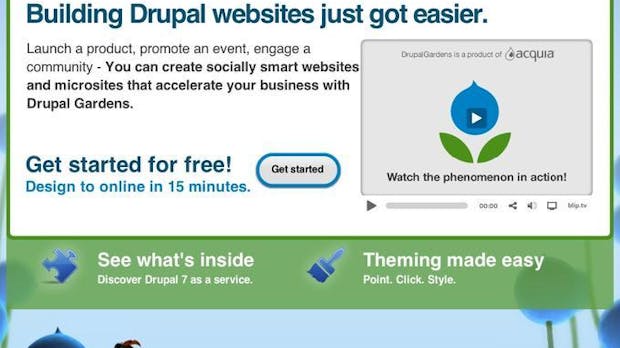 Drupal-Einstieg leicht gemacht: Mit Drupal Gardens im Handumdrehen zur gehosteten Website