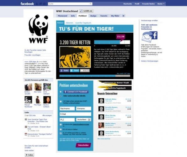 Unternehmen haben viele Möglichkeiten bei der Gestaltung einer Fanpage. Die Facebook-Seite vom WWF bietet beispielsweise viele Extra-Features. Unternehmen haben viele Möglichkeiten bei der Gestaltung einer Fanpage. Die Facebook-Seite vom WWF bietet beispielsweise viele Extra-Features.