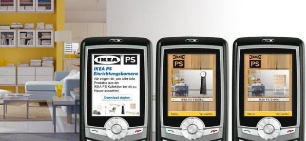 Die Ikea-PS-Einrichtungskamera ist ein gutes Beispiel für eine Kampagnen-App. Mit dieser können Kunden Möbelstücke virtuell mit ihrem Handy in ihrer Wohnung platzieren. Die Ikea-PS-Einrichtungskamera ist ein gutes Beispiel für eine Kampagnen-App. Mit dieser können Kunden Möbelstücke virtuell mit ihrem Handy in ihrer Wohnung platzieren.