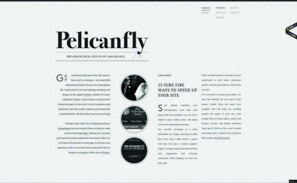 Eine große Logotypografie und viel Weißraum lässt eine Website kontrastreich erscheinen. Eine große Logotypografie und viel Weißraum lässt eine Website kontrastreich erscheinen.