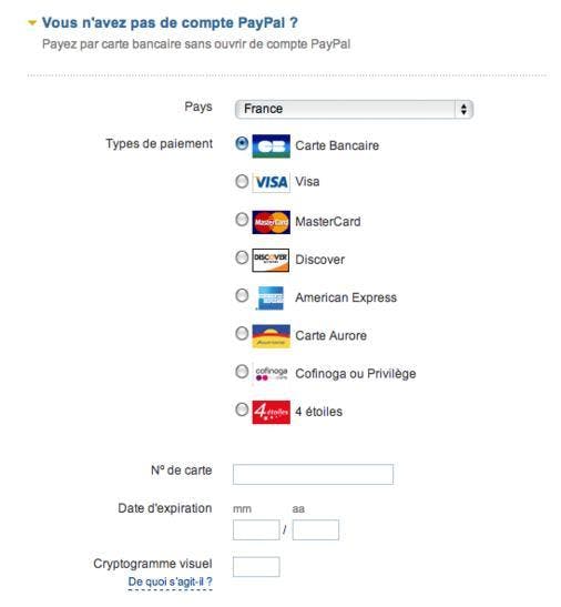 Im Checkout von Paypal wird deutlich, dass sich die bevorzugten Zahlungsmethoden in Frankreich trotz gleicher Währung stark von denen in Deutschland unterscheiden. Im Checkout von Paypal wird deutlich, dass sich die bevorzugten Zahlungsmethoden in Frankreich trotz gleicher Währung stark von denen in Deutschland unterscheiden.