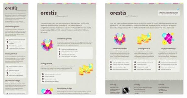 Das Responsive Design der Website orestis.nl mit drei Breakpoints: Smartphone-Version, Tablet-Variante und Desktop-Ansicht. Das Responsive Design der Website orestis.nl mit drei Breakpoints: Smartphone-Version, Tablet-Variante und Desktop-Ansicht.