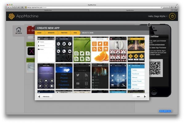 So wie AppMachine bieten alle App-Builder Design-Vorlagen zur grafischen Individualisierung der App. Die Möglichkeiten sind in der Regel aber sehr eingeschränkt.