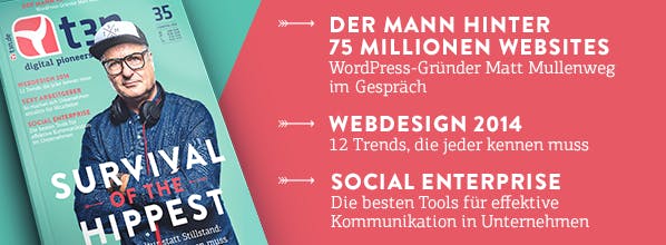 Dieser Artikel stammt aus der brandneuen t3n Nr. 35. Der Schwerpunkt des Magazins beleuchtet die innovative Arbeitskultur von Startups und Gründer-Teams.