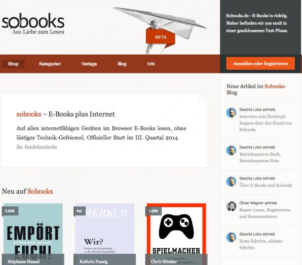 Sascha Lobo will mit Sobooks den Buchmarkt aufmischen und Bücher ins Internet-Zeitalter überführen. Hinter der Idee verbirgt sich ein Access-Modell für Bücher, das an Spotify erinnert.