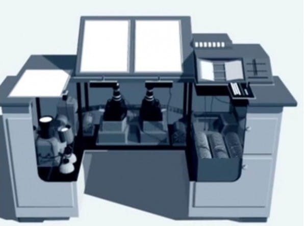 Mit dem Memex entwarf Vannevar Bush 1945 einen futuristischen Schreibtisch mit medienübergreifenden Funktionalitäten. Seine Ideen zum vernetzten Arbeiten sind heute Realität. (Screenshot: YouTube)