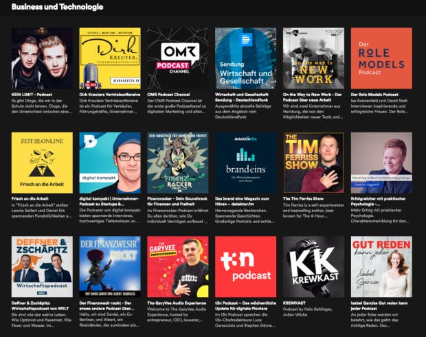 Spotify erweitert stetig sein Podcastangebot und bietet seit einiger Zeit die Möglichkeit, seinen Podcast per RSS auf die Plattform zu bringen. (Screenshot: Spotify)