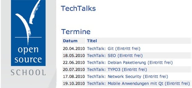 TechTalks: Kostenlose Abendvorträge zu Open Source und Linux