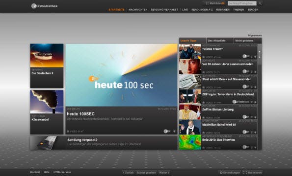 ZDF-Mediathek - Jetzt auch für iPhone, iPod Touch und iPad