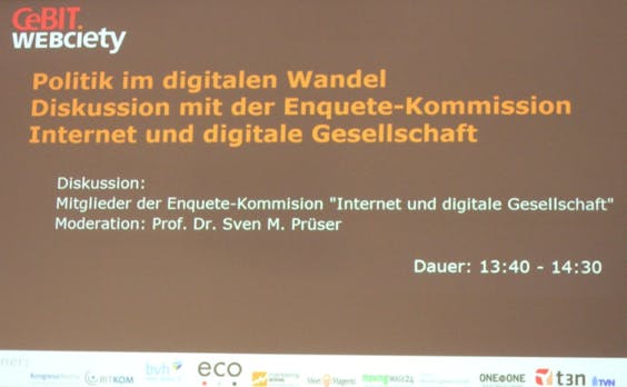 CeBIT: Diskussion mit der Enquête-Kommission