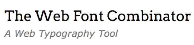 Web Fonts Combinator: Schnell testen, welche Fonts wie zusammen wirken