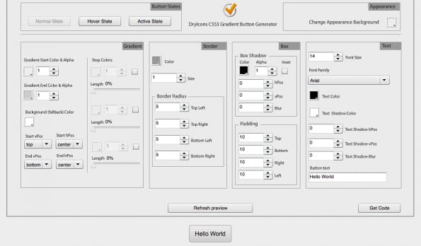 css-generator dry icons button generator
