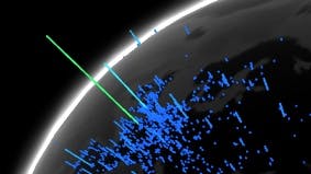 Schick: Google+ Aktivität visualisiert auf einem WebGL-Globus