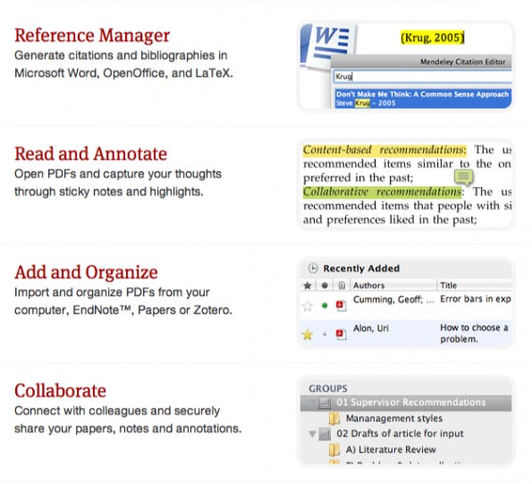 mendeley-main-features