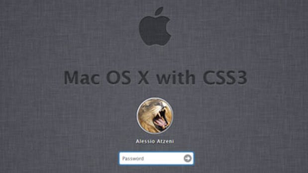 CSS3-Experiment: Mac-Login-Screen komplett nachgebaut