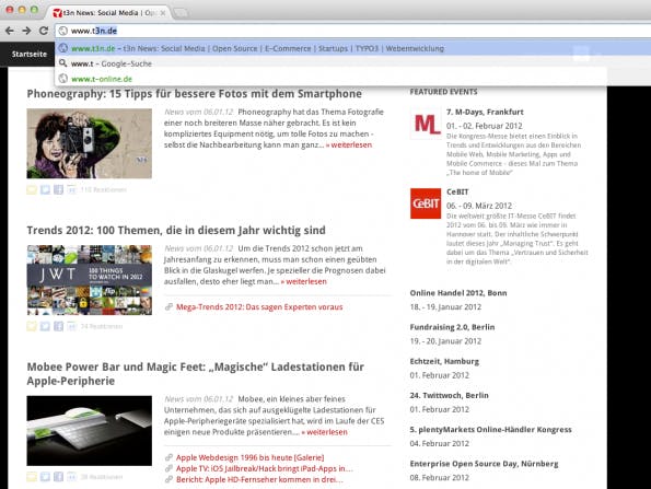 google chrome url