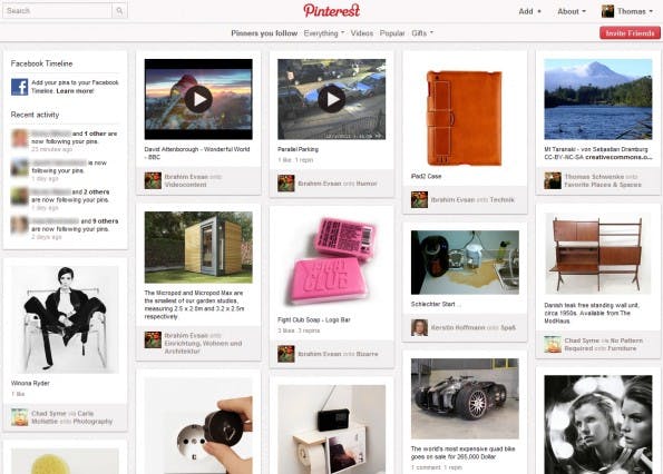 pinterest Pinterest macht das Teilen von Inhalten nicht nur einfach, sondern auch zu einer optischen Augenweide. Rechtlich sieht es dagegen düster aus.