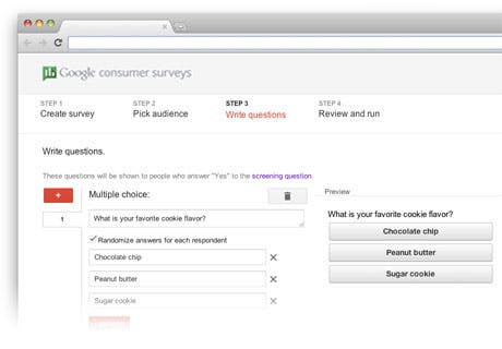 google kundenbefragungen Consumer Surveys-screenshot google kundenbefragungen