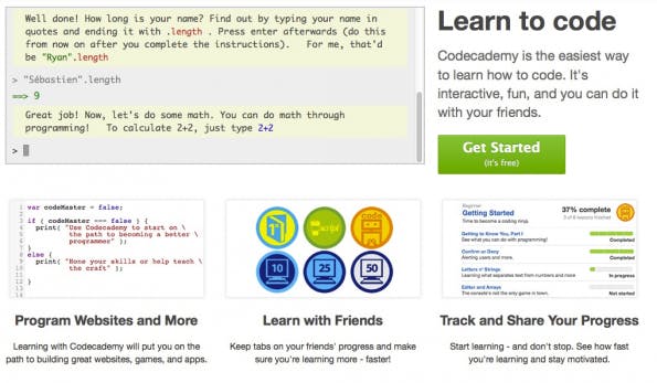 codecademy start