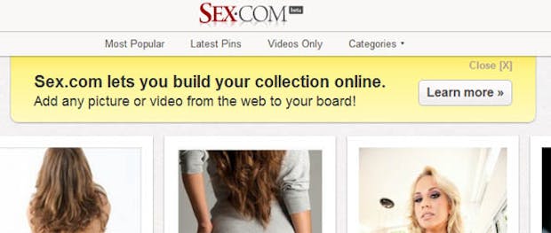 Sex.com – Teuerste Domain der Welt kopiert Pinterest schamlos