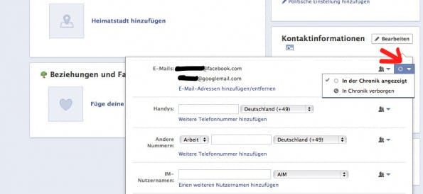 e mail adresse facebook