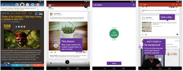 Beste Android-Browser: Der Link Bubble Browser verfolgt ein ungewöhnliches Konzept. (Screenshot: Play-Store)