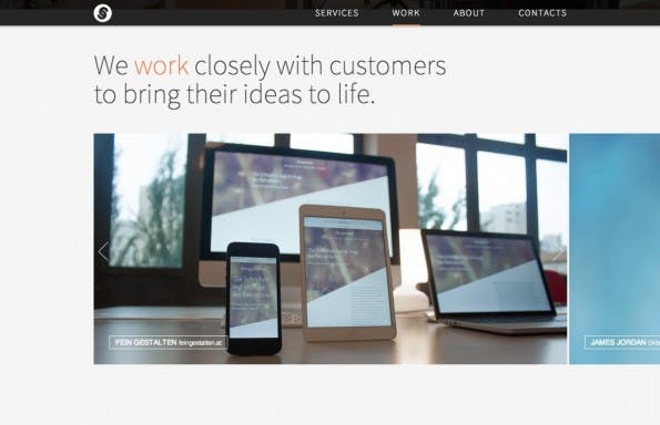 Die portugiesische Digitalagentur Scytale verwendet online Parallax Scrolling.