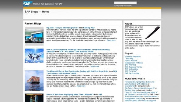 Corporate Blogs SAP