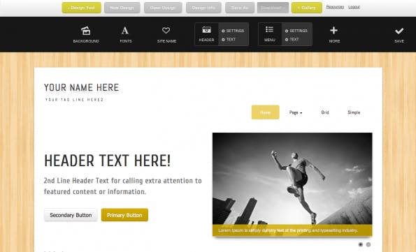 Bootstrap Designer Beispieltemplate