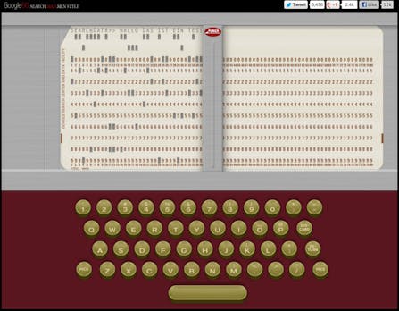 Google60: Lochkarten-Großrechner aus den 60ern in HTML5 nachgebaut