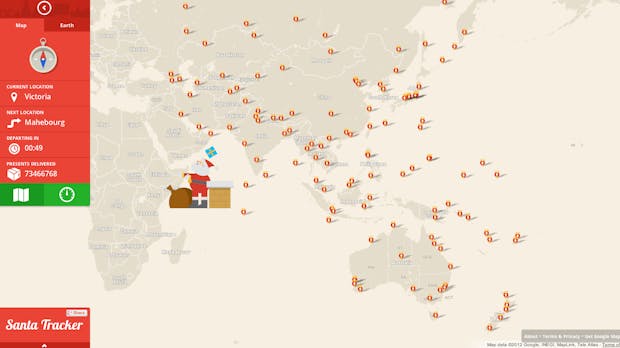 Santa Tracker: Google verfolgt den Weihnachtsmann live und mit viel HTML5