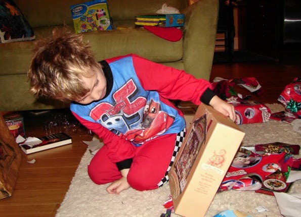 unwrapping, christmas