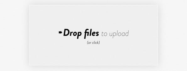 Dropzone.js Screenshot (Vor Upload)
