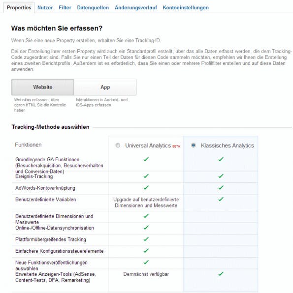 Universal Analytics vs. Klassisches Analytics Universal Analytics vs. Klassisches Analytics