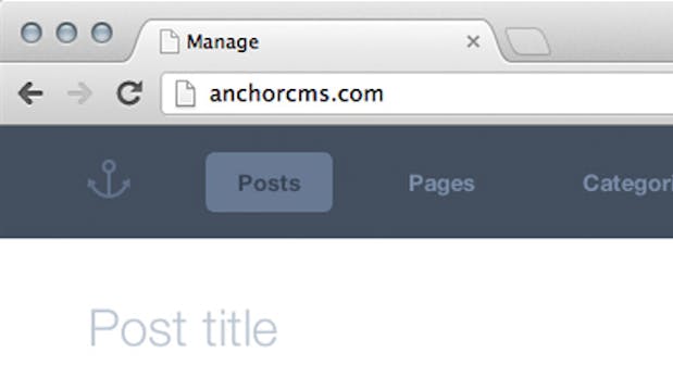 Anchor CMS: Minimalistisches System für Blogger