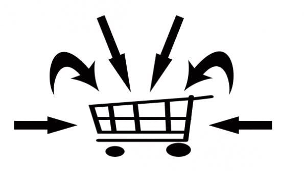 Beim E-Commerce soll so viel wie möglich im Warenkorb landen.