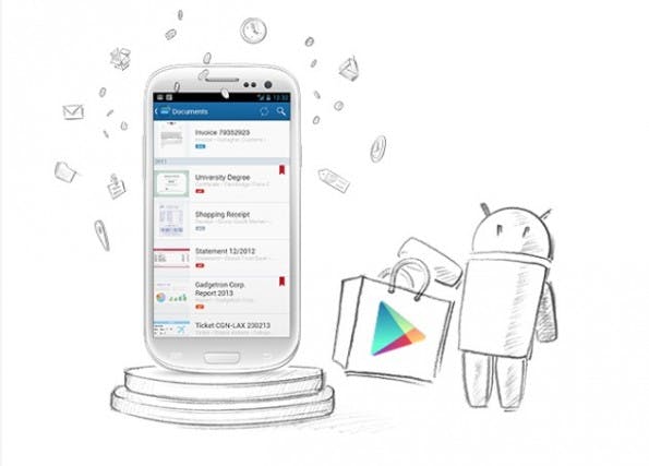 Die intelligente Dokumentenverwaltung Doo gibt es jetzt auch als Android-App.