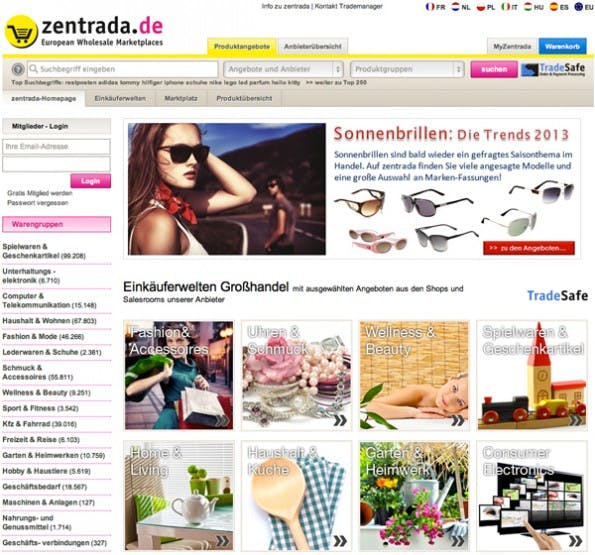 Kreddible steht im Moment nur bei zentrada zur Verfügung (Screenshot: zentrada)