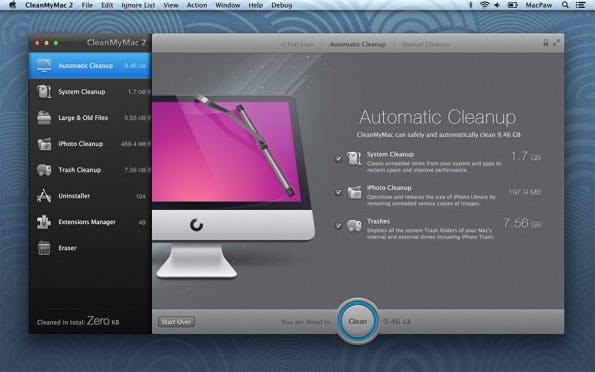 Mit dabei im Software-Bundle: CleanMyMac 2.