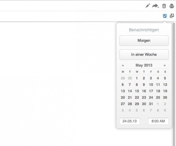 Der Kalender für Evernotes Erinnerungen. (Screenshot: evernote.com)