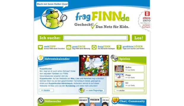 fragFINN ist die Google-Alternative für Kids. (Screenshot: fragFINN)