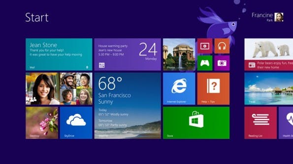 Große und kleine Kacheln in Windows 8.1. (Screenshot: Microsoft)