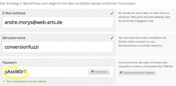 (Screenshot: Wordpress)