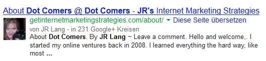 Cat Content im Authorship Markup.
