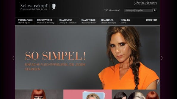 Die Schwarzkopf-Website dienst schon seit einer Weile als Content-Marketing-Beispiel. (Screenshot: schwarzkopf.de)