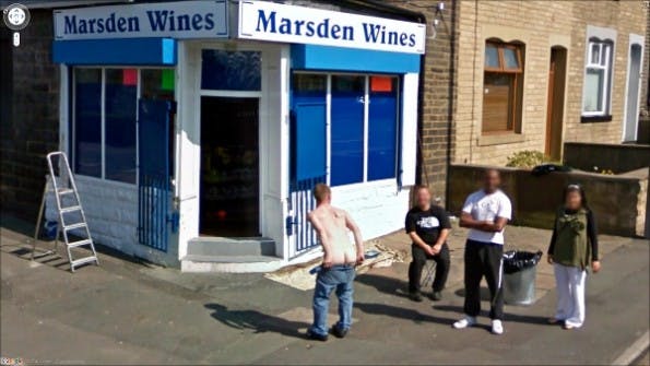 Manch Eingeweihter hält offensichtlich nicht viel von Google Street View. Screenshot: thatsright.com